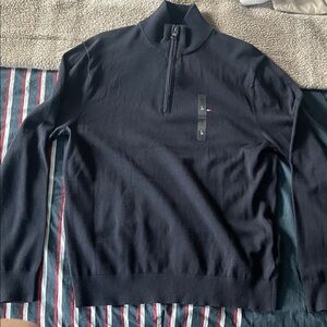 Tommy Hilfiger Men's Navy Zip-Up Sweater